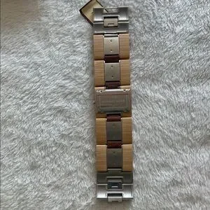 Michael Kors Silver and Brown Rectangular Watch s-l400.jpg main image 4